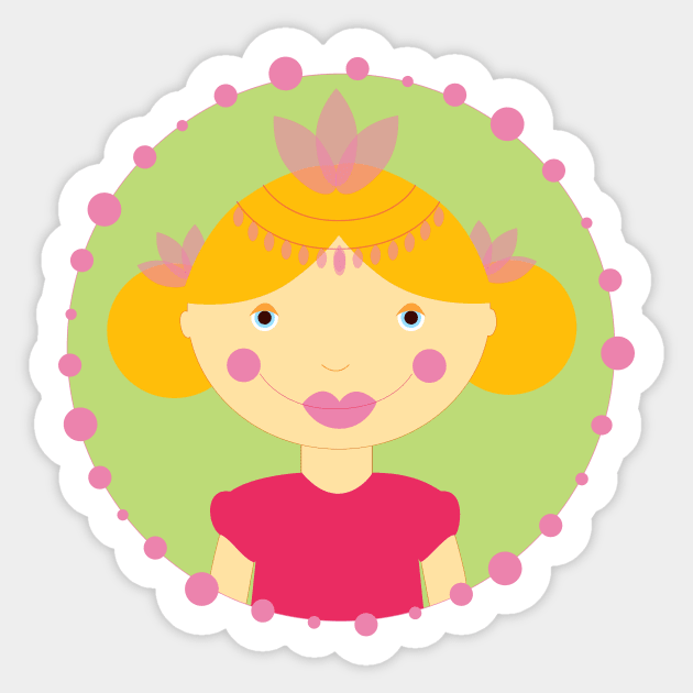 Lilyana Girl Digital Art | Melanie Jensen Illustrations Sticker by illusima